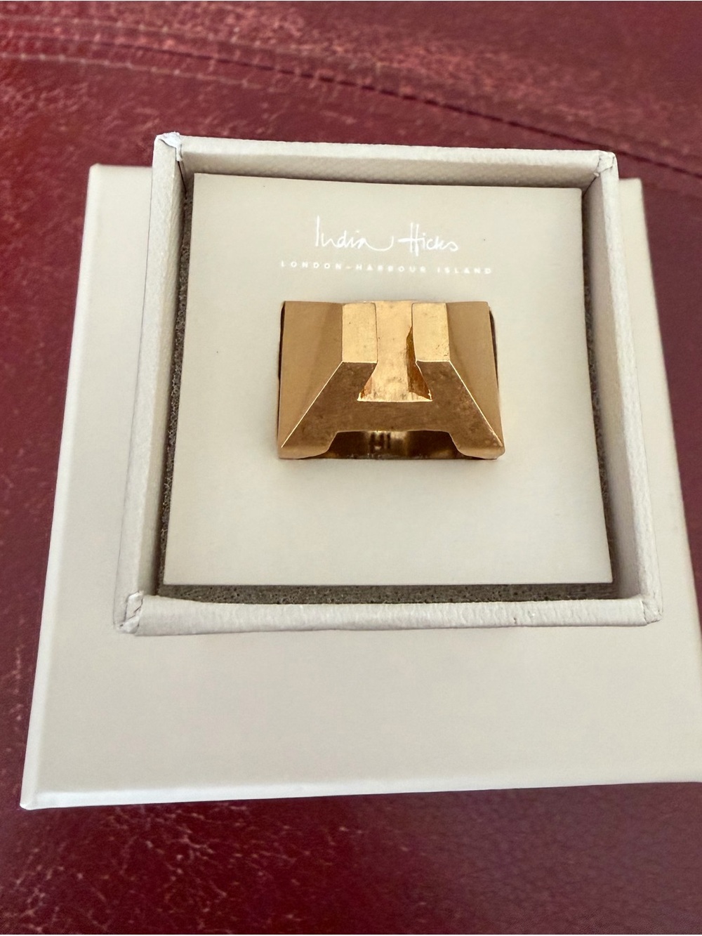 India Hicks Gold Geometric Statement Ring